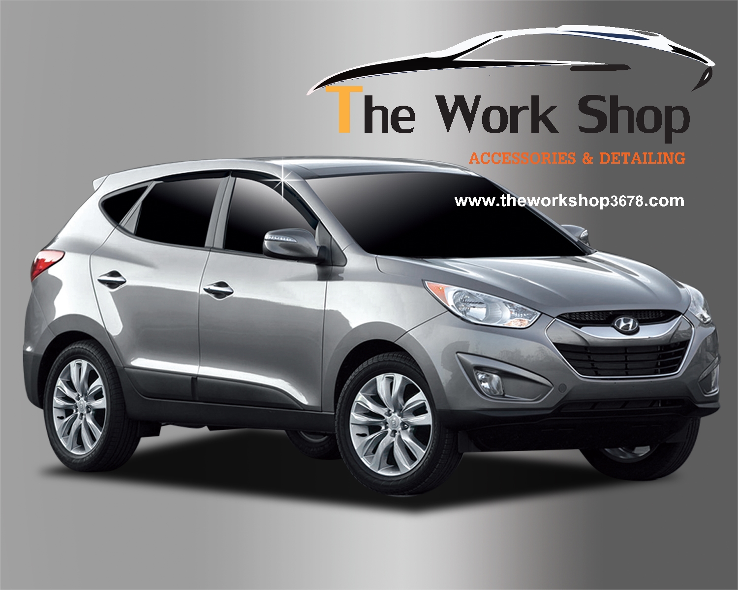 Smoke Door Visor for Tucson ( กันสาดสีดำ )