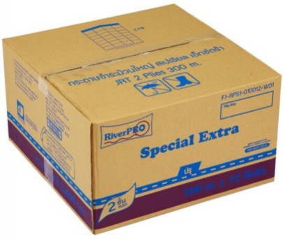 กระดาษชำระม้วนใหญ่ RiverPro JRT Special 2 ชั้น 300 เมตร (ปรุ)