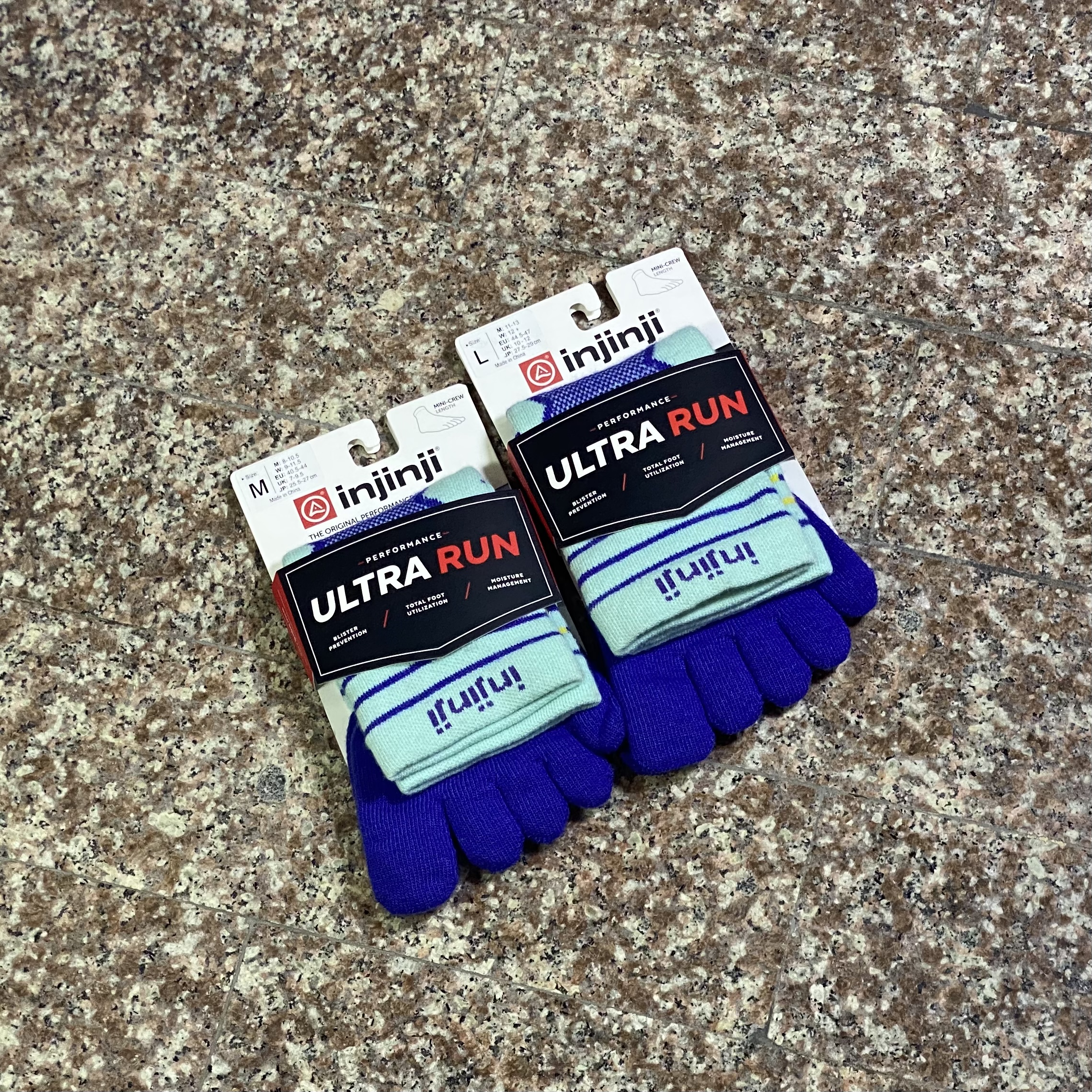 ถุงเท้าวิ่ง Injinji Ultra Run Mini Crew Socks (L)