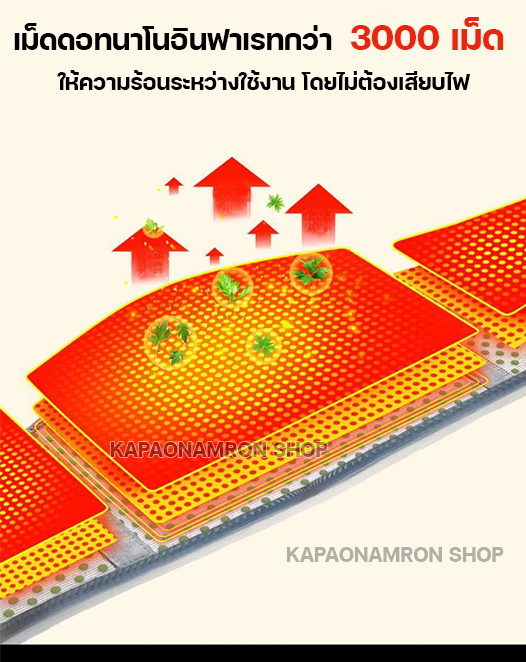 เข็มขัดร้อน กระชับสัดส่วน ลดเอว ลดพุง แก้ปวดหลัง ไม่ต้องชาร์ทไฟ เทคโนโลยีนาโนอินฟาเรด