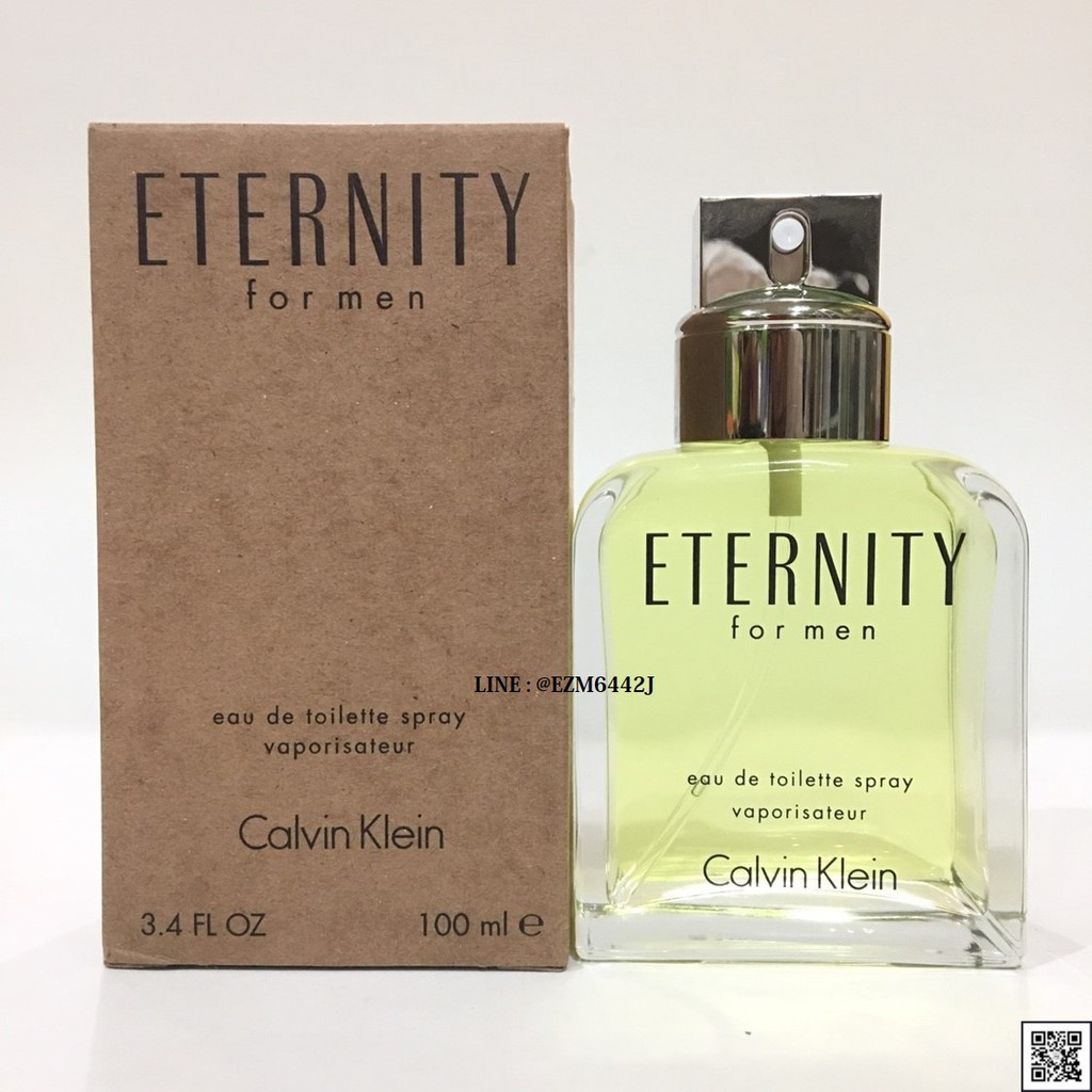 น้ำหอมแท้ CALVIN KLEIN CK ETERNITY FOR MEN EAU DE TOILETTE SPRAY 100 ML TESTER BOX ของใหม่ กล่องเทสเตอร์ ไม่เคยถูกฉีด