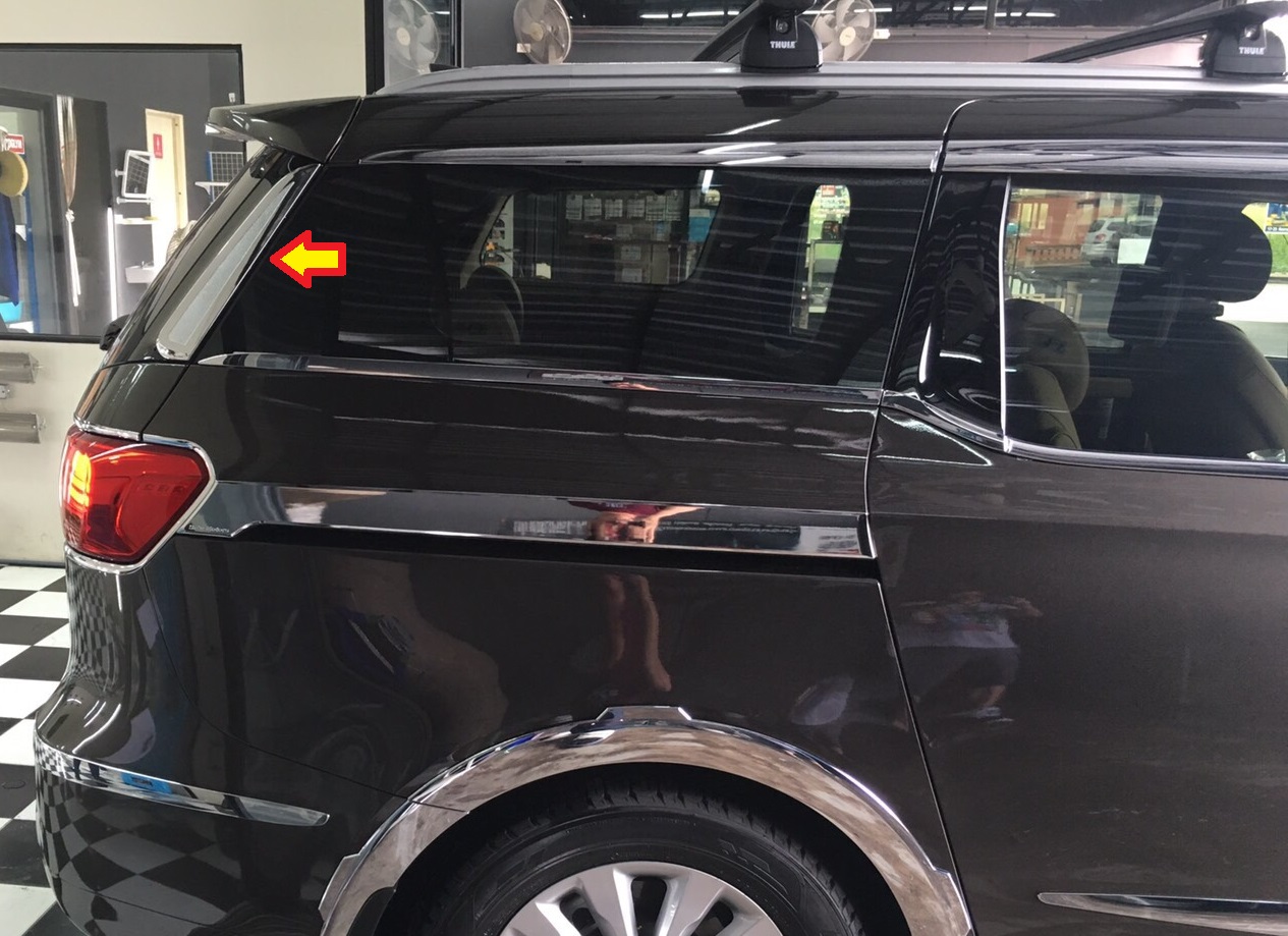 Rear Pillar Molding For Grand Carnival 2015 โครเมียมแต่งขอบกระจกข้างของกระจกบานท้าย