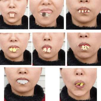 1 ชิ้น Prank Startle ฟันฮาโลวีนสัตว์ประหลาดน่ากลัวฟัน
