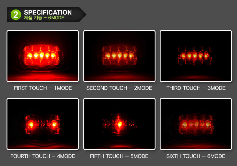 ไฟท้ายจักรยาน รุ่น 5LED