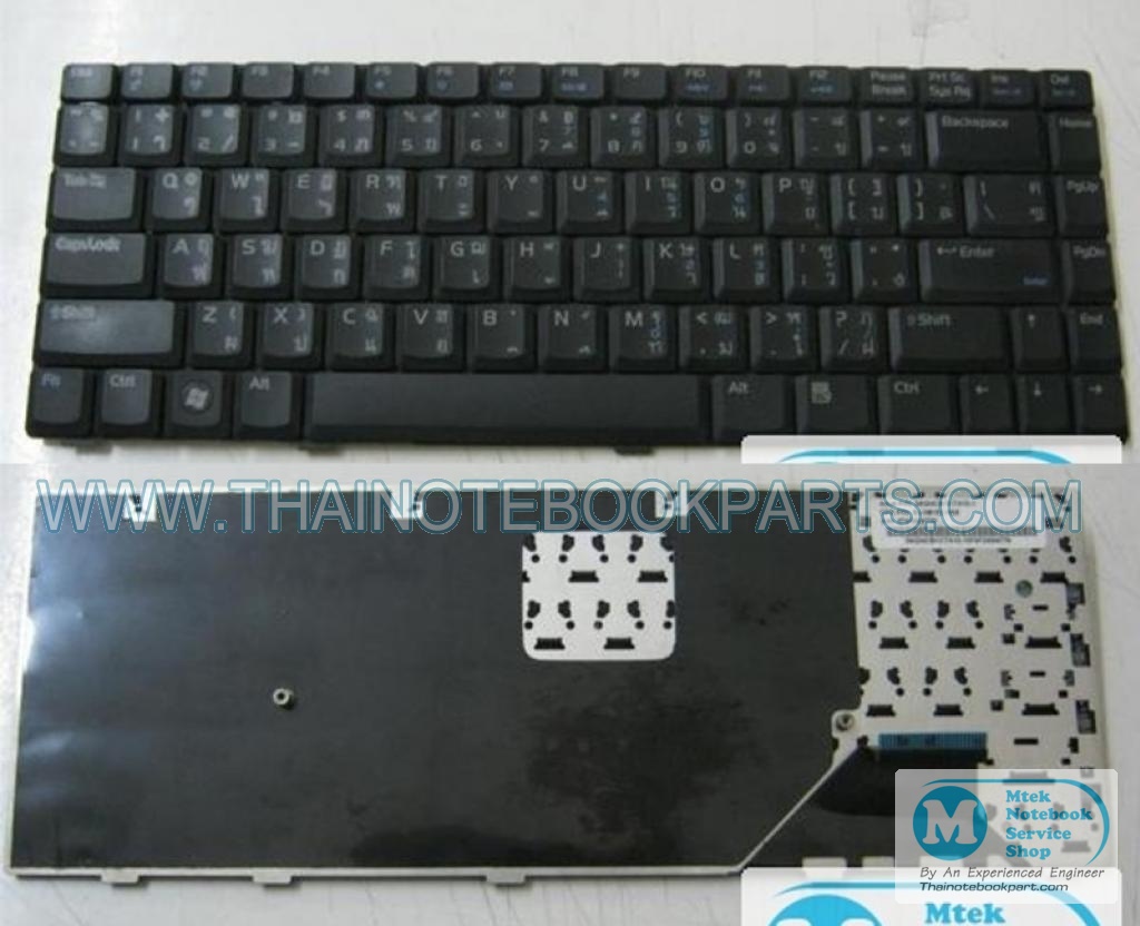 MT02663 คีย์บอร์ดโน๊ตบุ๊ค ASUS A8 F8 W3 Z99 - 04GNCB1KTA10-1 Notebook Keyboard (สีดำ มือสอง แป้นพิมพ์ English-Thai) 2
