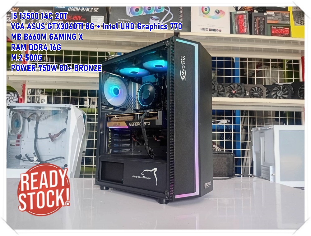 คอมสเปคเล่นเกมส์ I5 13500 + RTX3060TI 8G