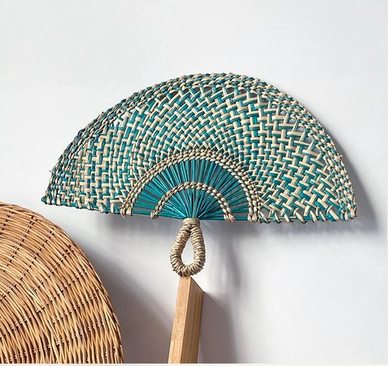 พัดกกสาน พัดมินิมอล ของชำร่วย แต่งผนังบ้าน คละสี wallhangings 🎏