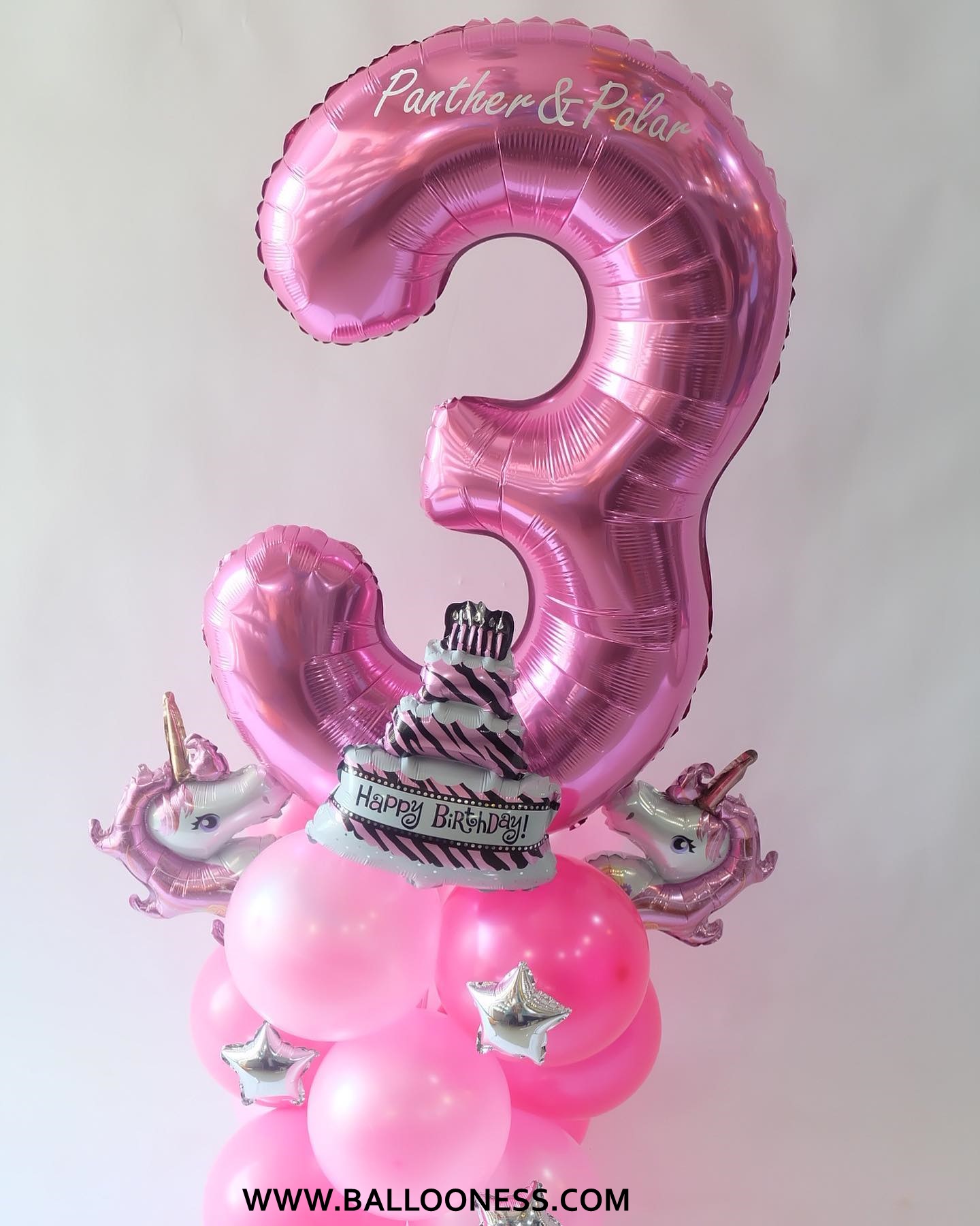 ฐานตั้ง ตัวเลข สีชมพู / Number stand Pink