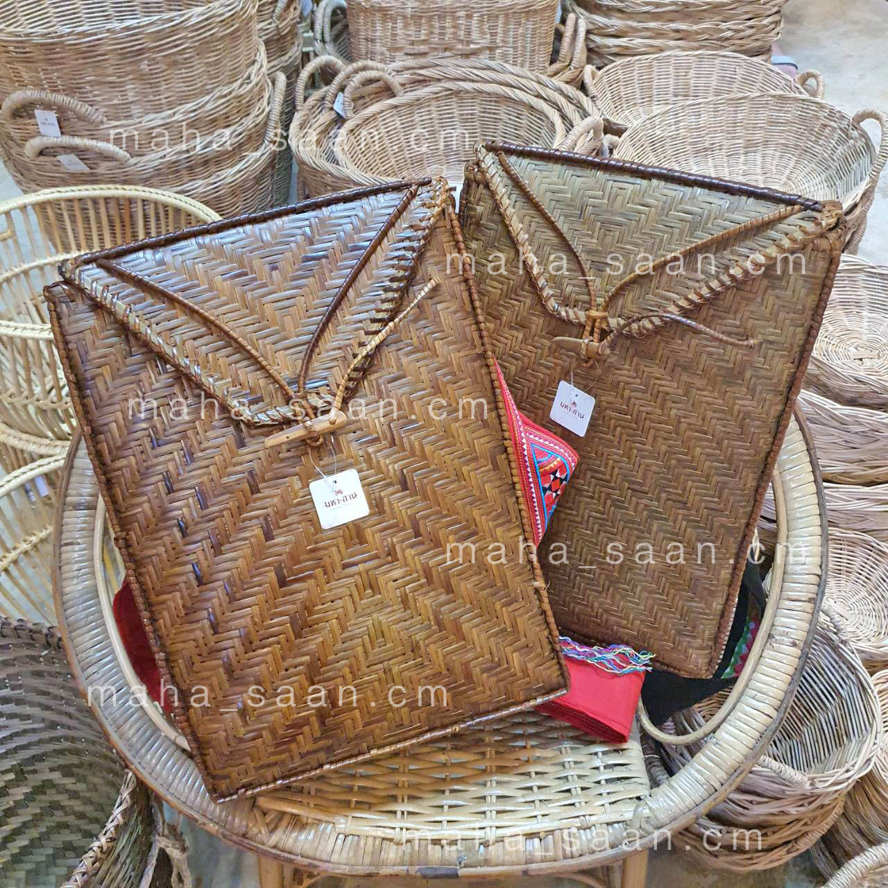 กระเป๋าเป้สานไม้ไผ่ สะพายหลัง Bamboo Backpack 🎋