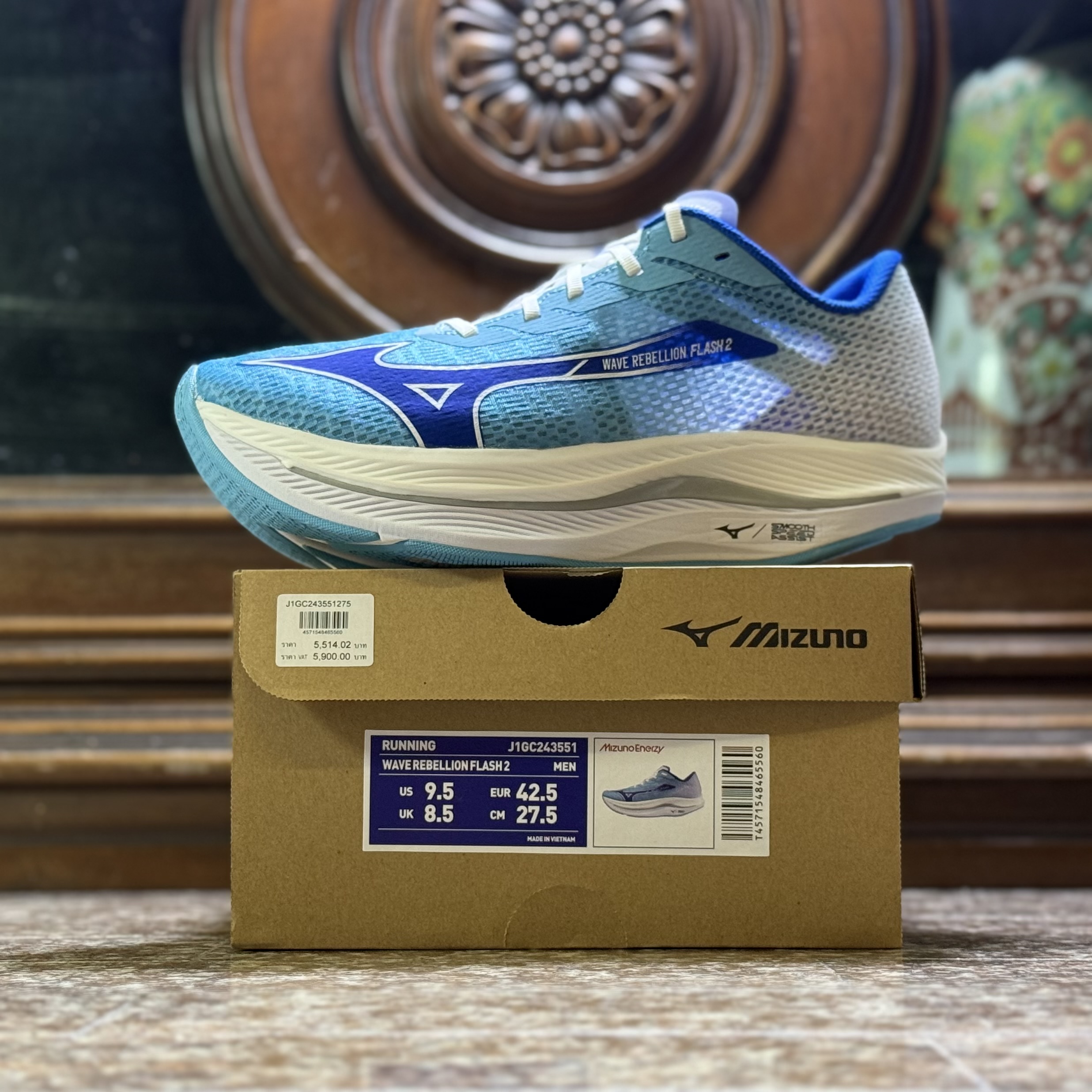 รองเท้าวิ่ง Mizuno Wave Rebellion Flash 2 (M9/10US)