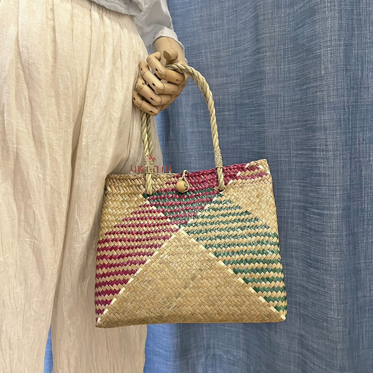 กระเป๋ากระจูด กระเป๋าสาน กระเป๋าแฟชั่น คละสี 🤎🤍