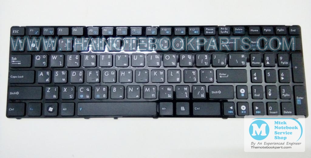 MT06600 คีย์บอร์ด ASUS A52 G51 G72 N61 UX50 N61 W90 K52 series laptop UK keyboard (สินค้าใหม่ , แป้นพิมพ์ภาษาอังกฤษ-ไทย) 1