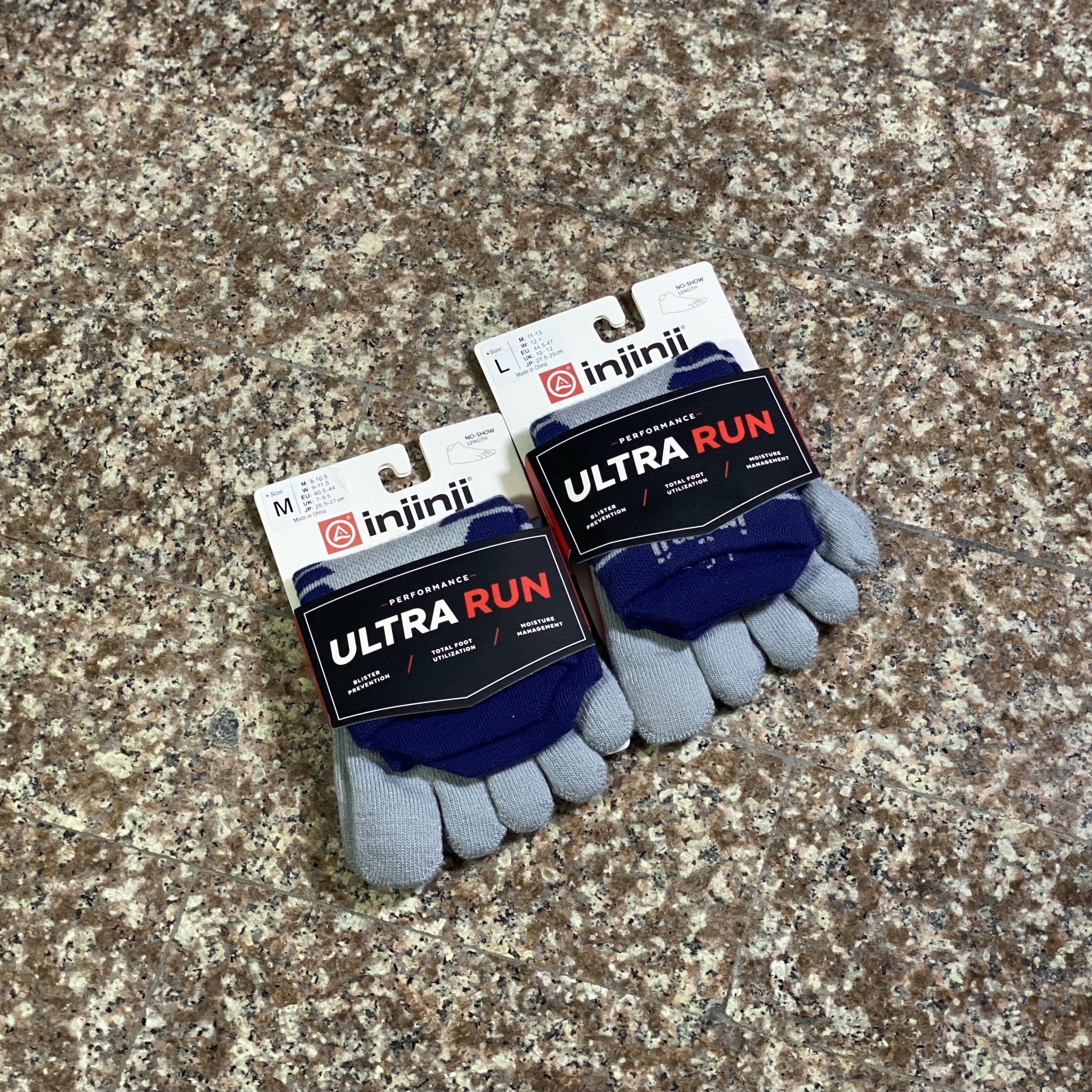 ถุงเท้าวิ่ง Injinji Performance Ultra Running Toe Socks (M)