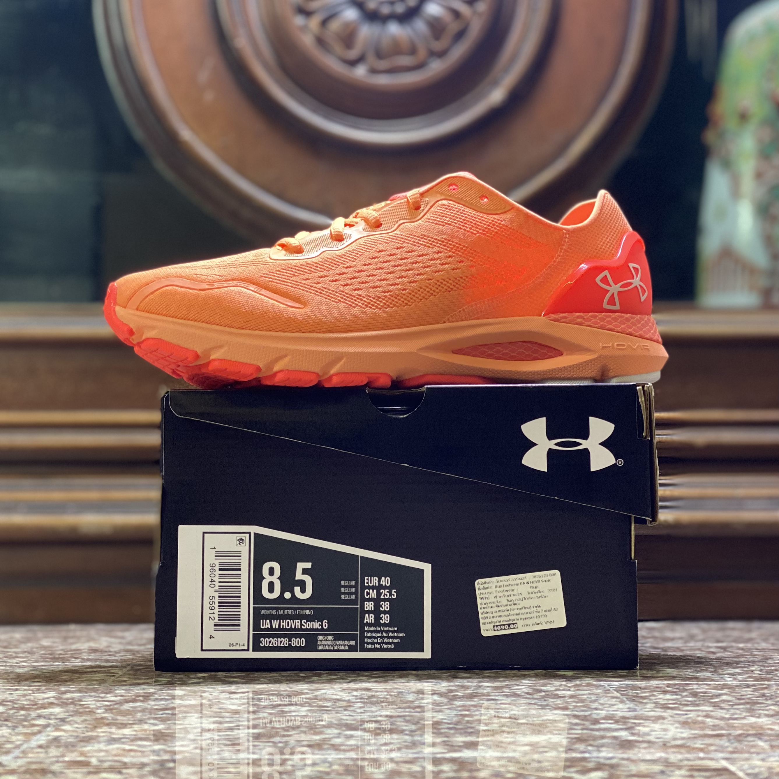 รองเท้าวิ่ง Under Armour HOVR Sonic 6 ’Orange’ Women (W8/8.5/9.5US)