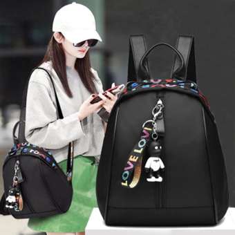 Pretty Girl กระเป๋าเป้สะพายหลัง กระเป๋าสะพายหลังผู้หญิง backpack women (Black)