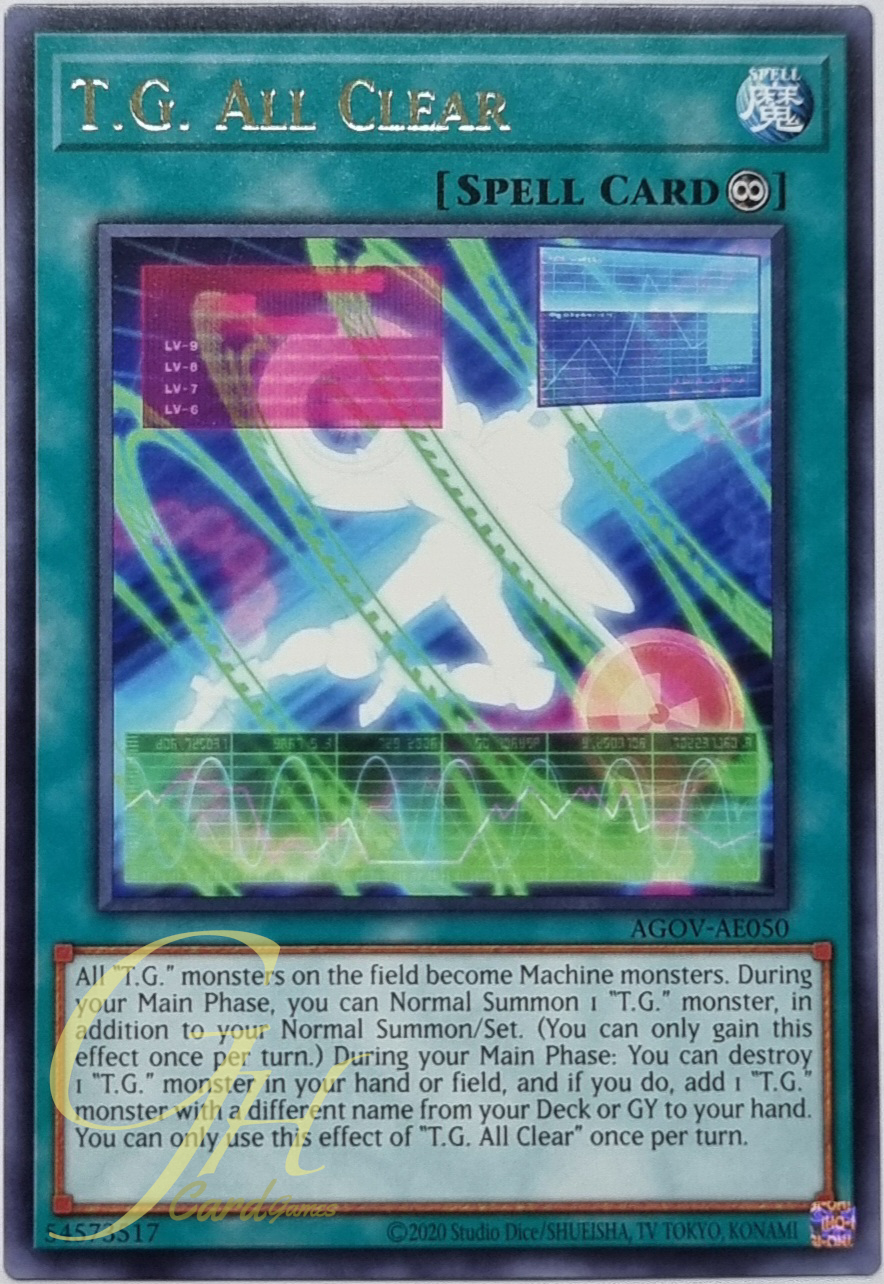 Yugioh [AGOV-AE050] T.G. - All Clear (Rare)
