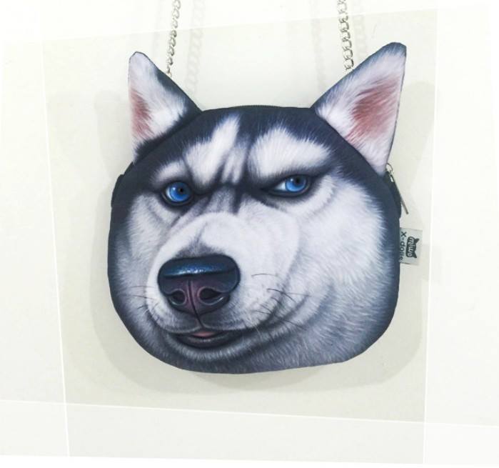 กระเป๋าสายโซ่ พิมพ์ลายหน้าหมา 3D