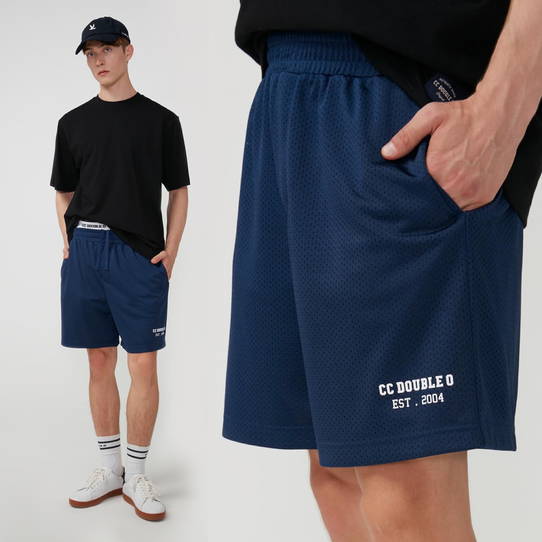 กางเกง CC Double O Mesh Pull On Shorts ‘NAVY’ (L)
