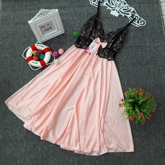 ชุดนอนเดรสสายเดี่ยว