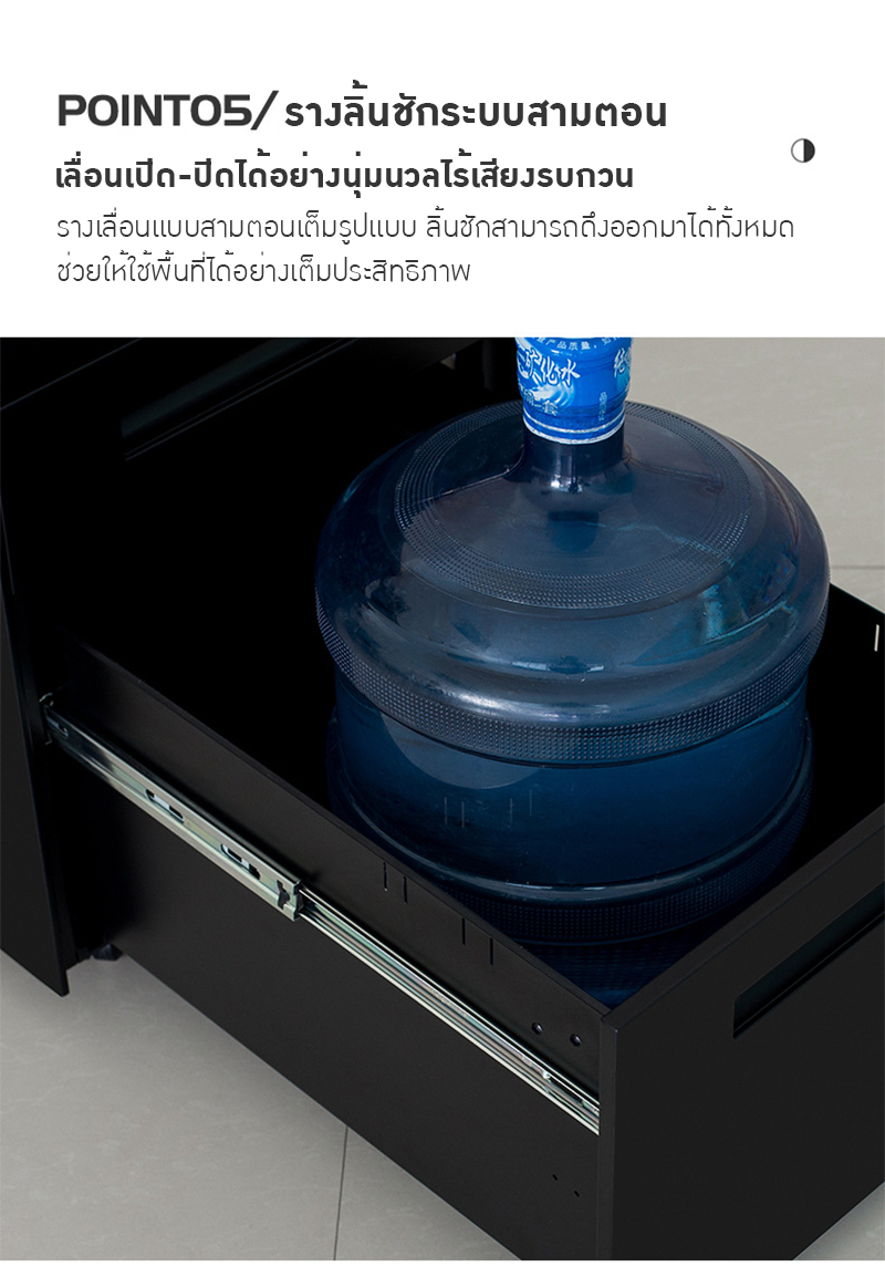 ตู้เก็บเอกสารเคลื่อนที่สำหรับออฟฟิศ พร้อมล็อคและลิ้นชัก! 📁🔒 BBA
