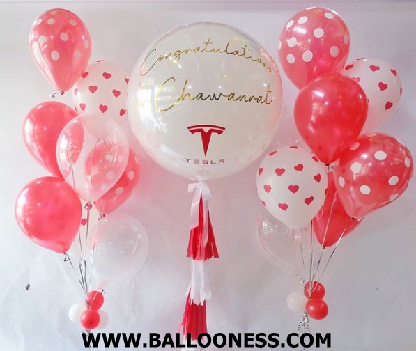 เซทลูกโป่งแสดงความยินดี ขนาด36นิ้ว + ช่อลูกโป่ง 8ลูก 2ช่อ / Set Balloon Congrats size 36" + 2bunch