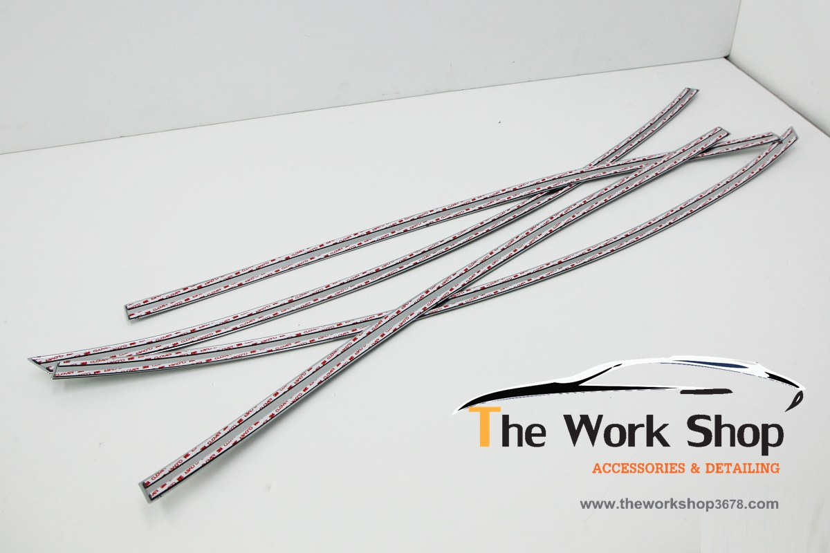 Luxury Door Visor / Ssangcarful for Rio 5 Door ( ชุดโครเมี่ยมแต่งขอบกระจกด้านบน )