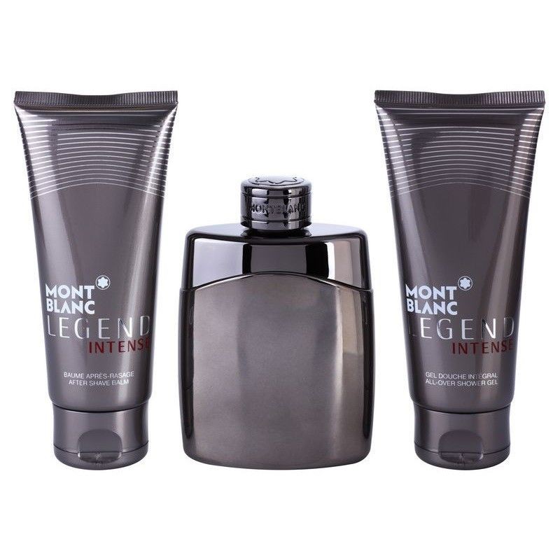 น้ำหอมแท้ SET 3 ITEMS FOR MEN MONT BLANC LEGEND INTENSE EAU DE TOILETTE SPRAY 100 ML+ AFTERSHAVE 100 ML+SHOWER 100 ML