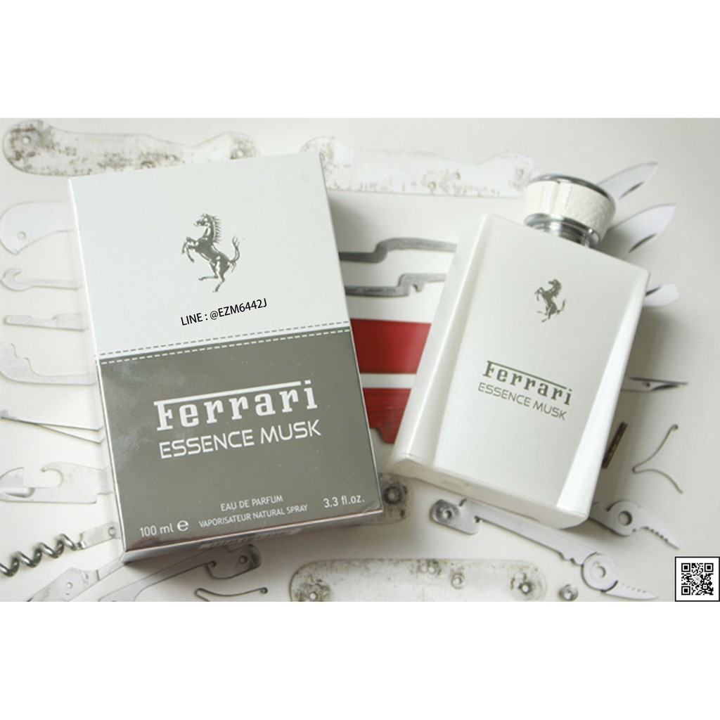 น้ำหอมแท้ FERRARI ESSENCE MUSK EAU DE PARFUM SPRAY FOR MEN 100 ML ของใหม่ กล่องขายซีล เหมือนกับห้าง
