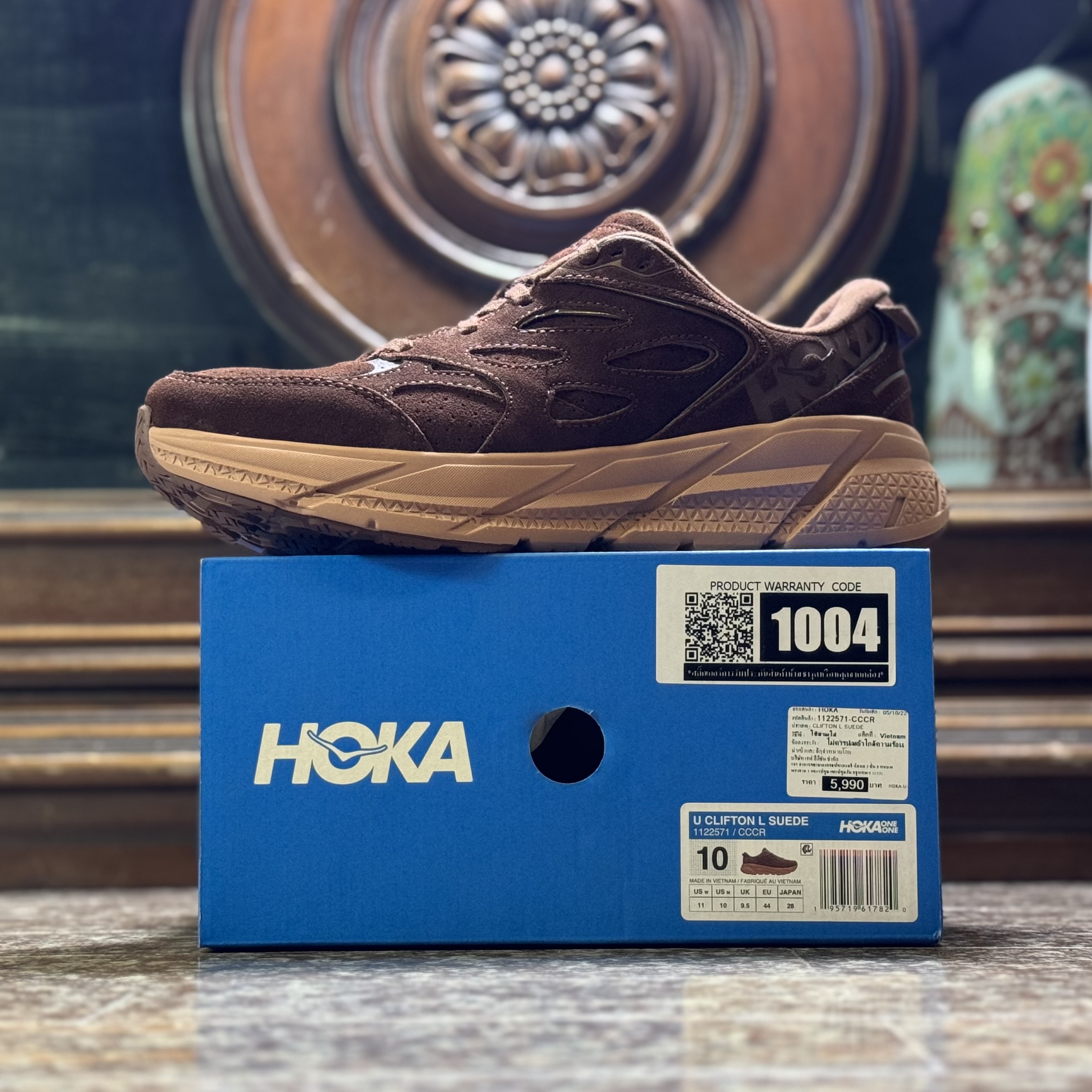 รองเท้า HOKA Clifton L Suede ‘Cappuccino’ (M9/9.5US)