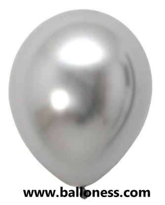ลูกโป่ง 11 นิ้วสีเงินโครเมี่ยม / 11 Chrome Sliver (1แพค 100 ใบ)