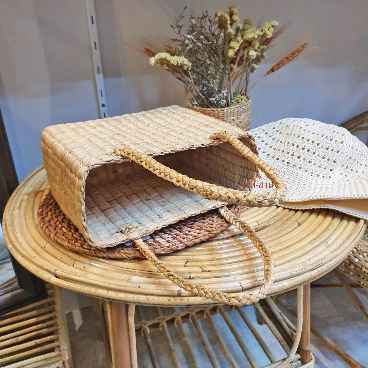 กระเป๋าผักตบชวา กระเป๋าคล้องแขน กระเป๋าสาน Basket bag 👜