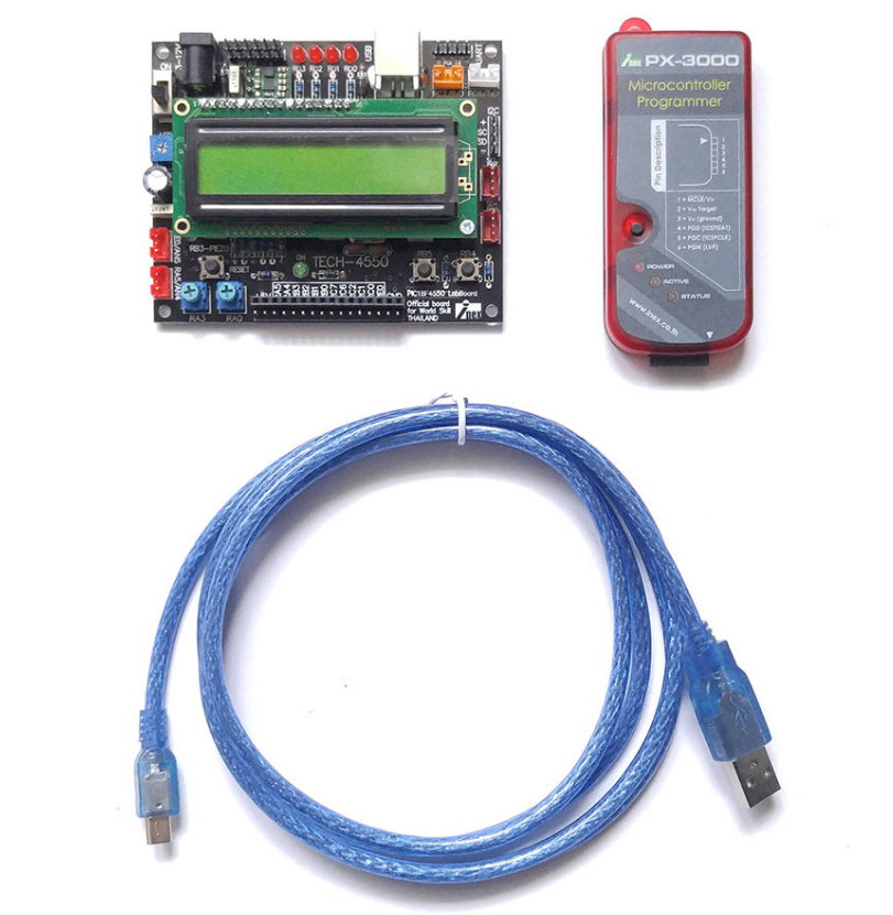 TECH-4550 Starter Kit ชุดเรียนรู้และใช้งานไมโครคอนโทรลเลอร์ PIC18F4550