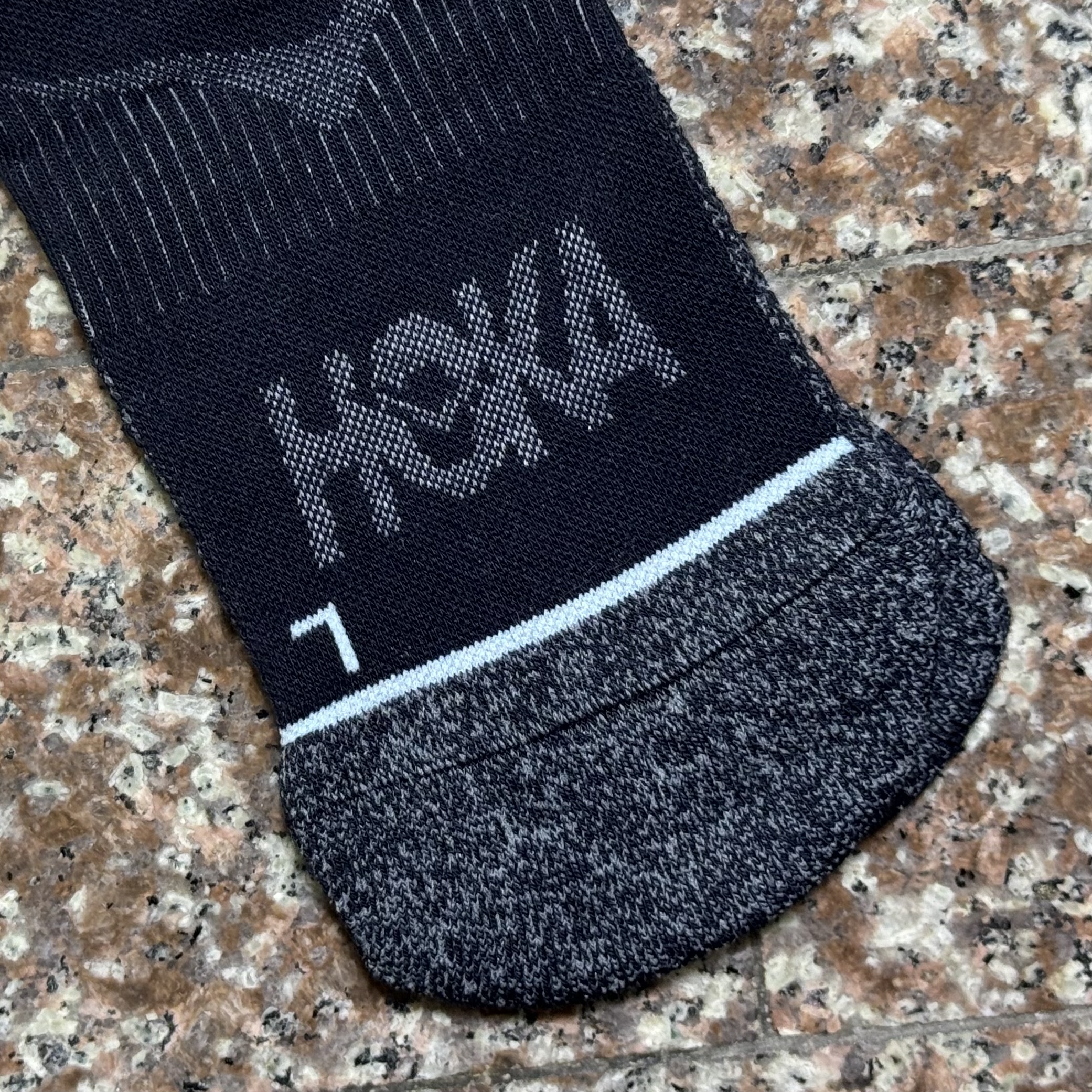 ถุงเท้าวิ่ง HOKA No-Show Running Socks ‘BLACK’ #แพค1คู่ (L)