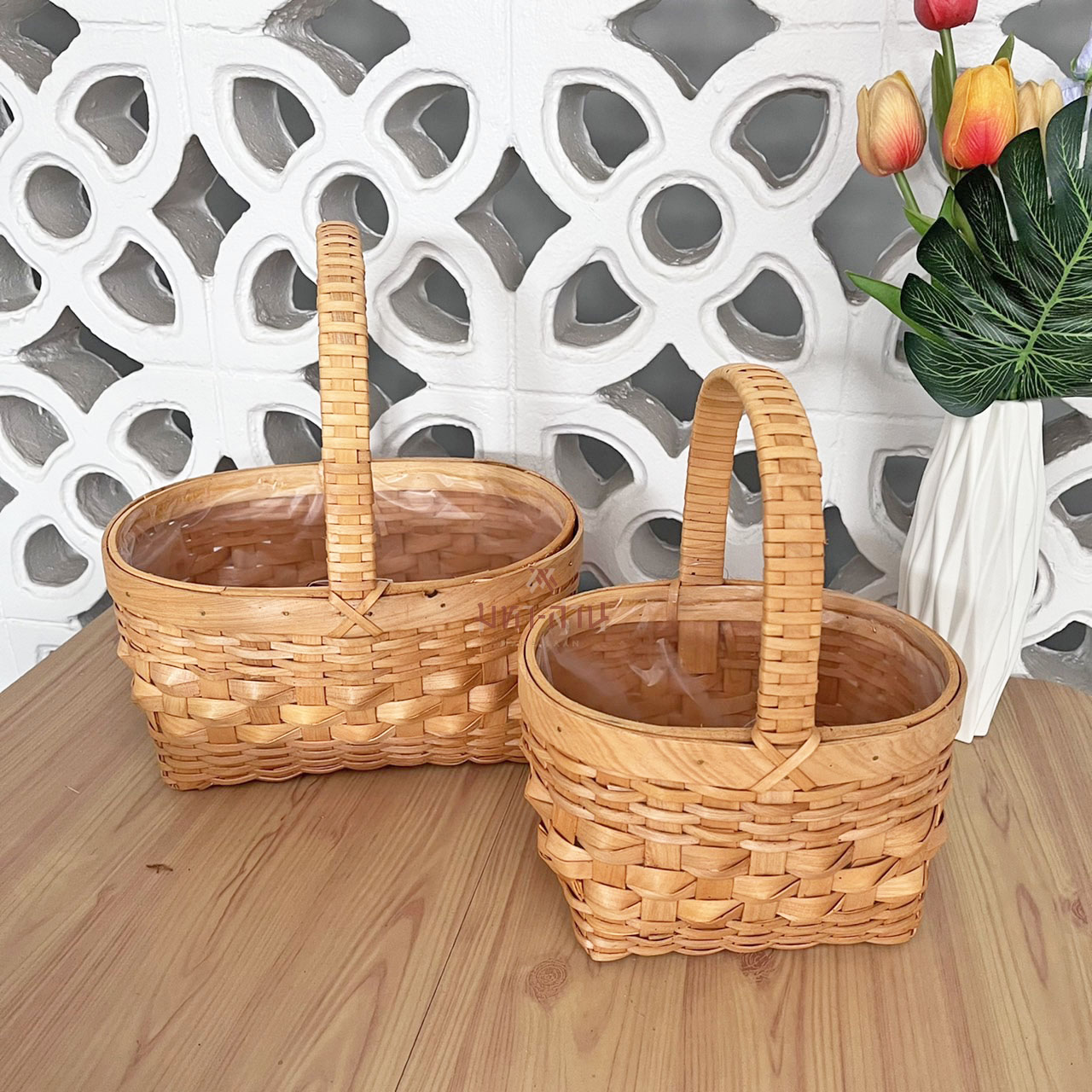 ตะกร้าหวาย กระเช้าของขวัญ ตะกร้าปิคนิค พร๊อพถ่ายรูป 🧺