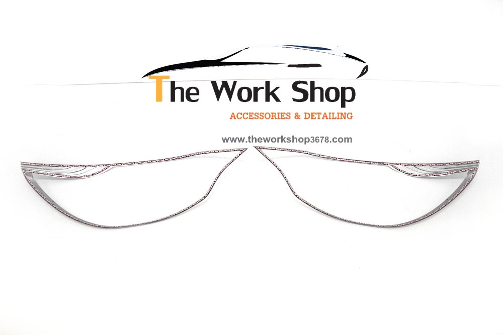 Head Lamp Garnish / Chrome Head Lamp Cover for Rio 4 Door ( โครเมี่ยมแต่งไฟคู่หน้า )