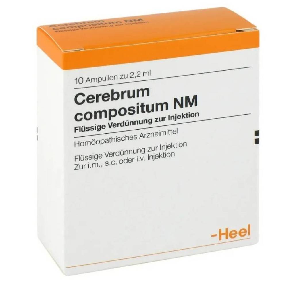 CEREBRUM COMPOSITUM NM Ampullen Heel (10amp x 2.2ml/box) เน้นด้านสุขภาพสมอง ความจำ