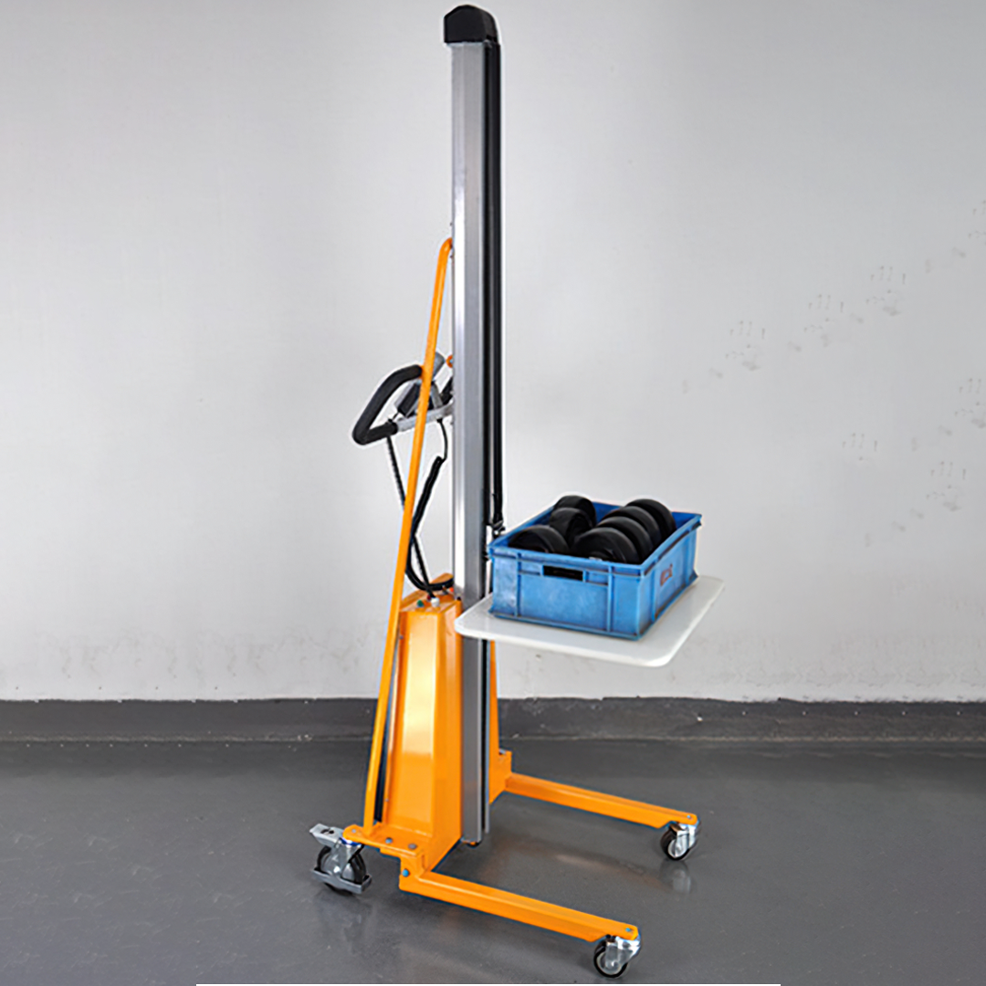 รถเข็นไฟฟ้า mini forklift workstation รถยก stacker ไฟฟ้า รุ่น 100kg/150kg.