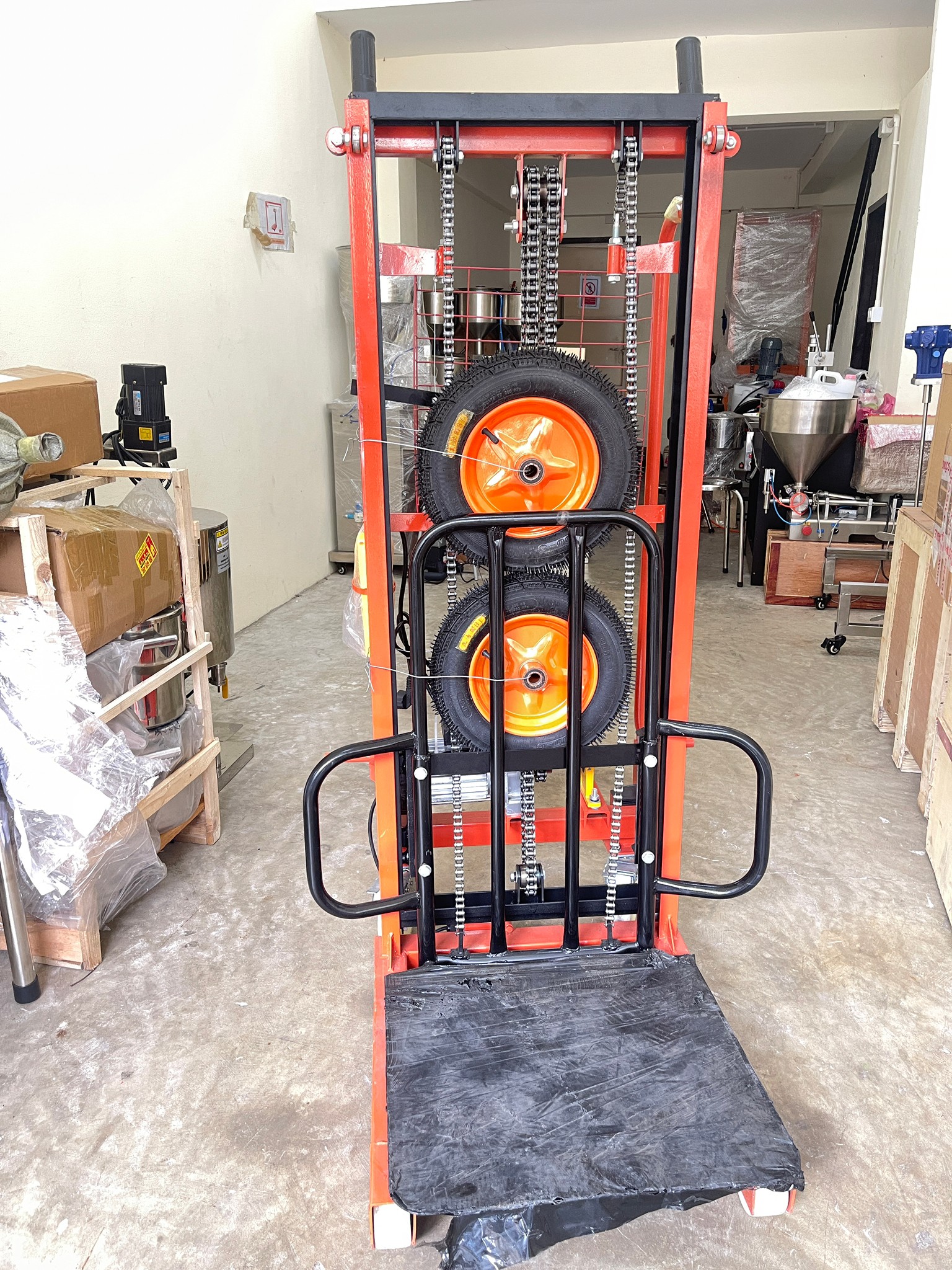 🌈รถเข็นยกของไฟฟ้า เข็นง่ายสะดวก ยกของได้สูงถึง 200 กิโลกรัม ปรับขึ้นลงด้วยระบบไฟฟ้า 1800w Electric Stacker DD1