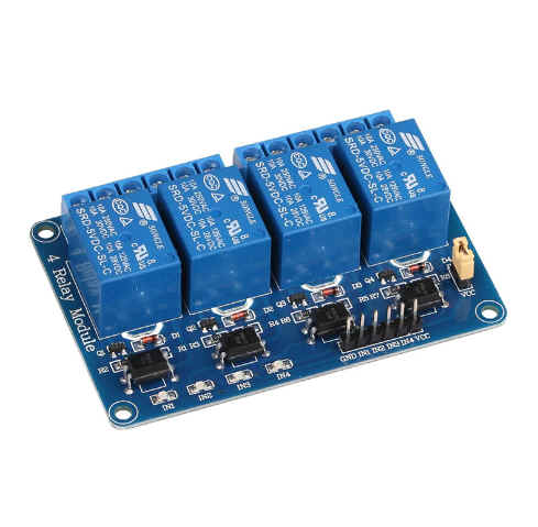 โมดูลรีเลย์ 5V 10A 4 ช่องสัญญาณ Isolation Control แบบ Active LOW (Relay Module 4 Channel 5V 10A)