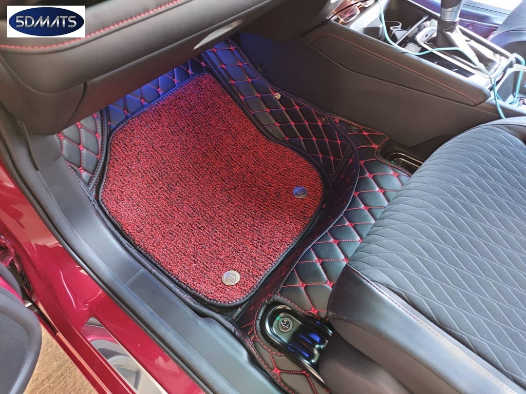 พรมปูพื้นรถยนต์ 7D HONDA JAZZ GK 2014-21 พรม7D QJ VIP เสริมใยดักฝุ่น หนาพิเศษ รวมแผ่นท้าย ปิดเบาะ เต็มคัน