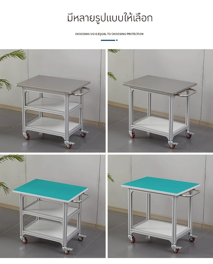 โต๊ะป้องกันไฟฟ้าสถิตและโต๊ะสแตนเลสแบบมีล้อ รุ่น TTB