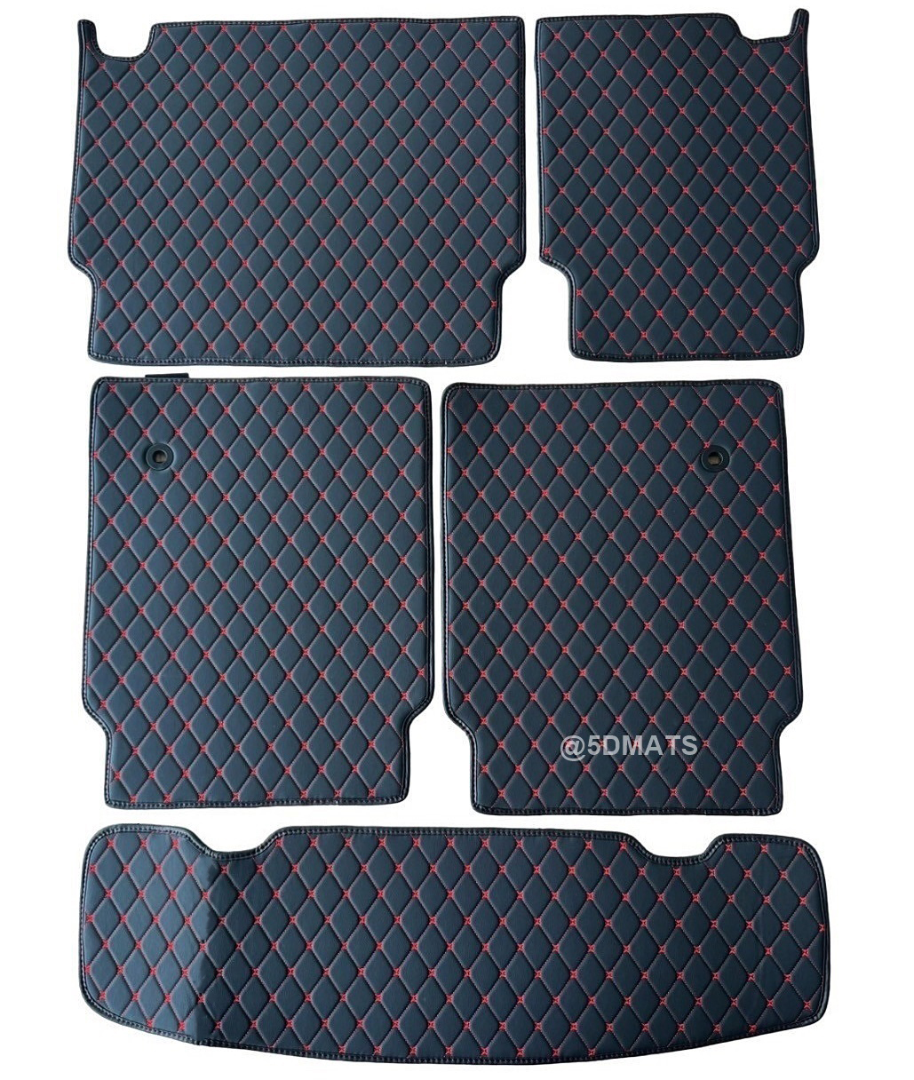 พรมปูพื้นรถยนต์ 6D ISUZU MU-X ปี2012-19 พรม6D อีซูซุ มิวเอ็กซ์ สีดำด้ายแดง เต็มคัน