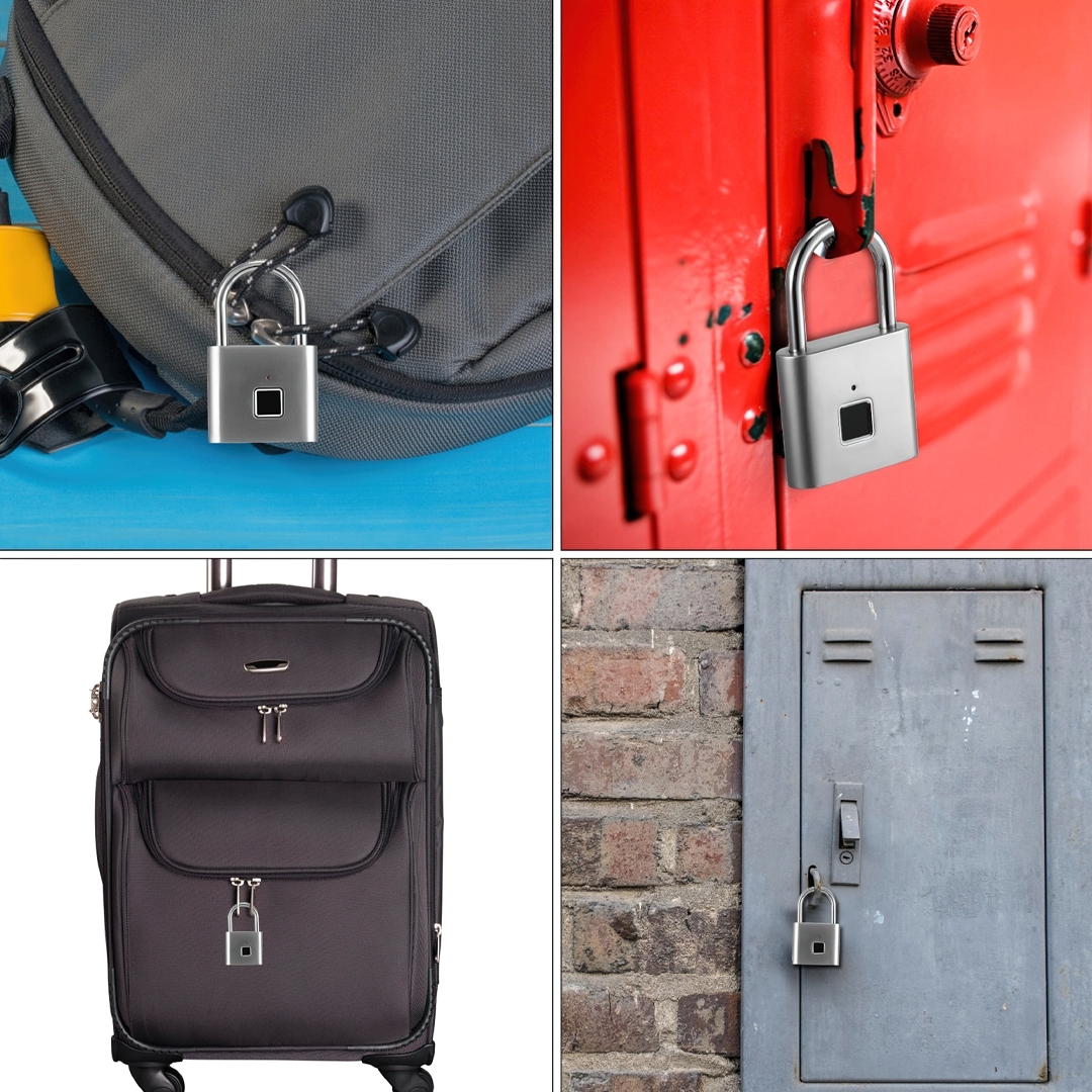 16874 SY11 แม่กุญแจสแกนลายนิ้วมือ + ปลดล็อคผ่านแอพ TUYA ได้