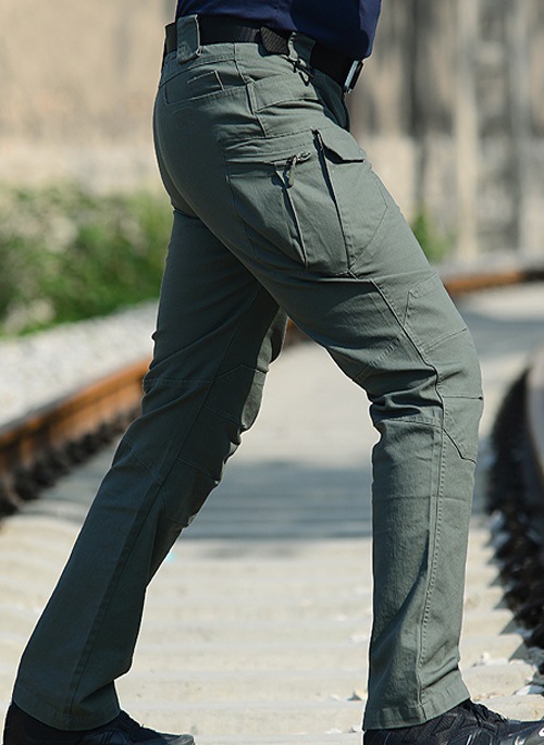 2017 กางเกง Cargo คุณภาพสูง Multi - Pocket กางเกง helikon overalls ผู้ชายกางเกงผ้าฝ้าย XL (สีเทา)