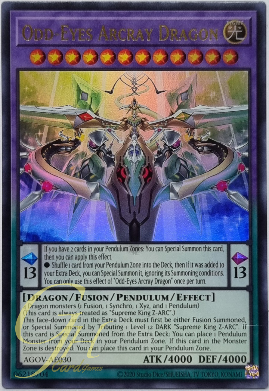 Yugioh [AGOV-AE030] Odd-Eyes Arc-Ray Dragon (Ultra Rare)