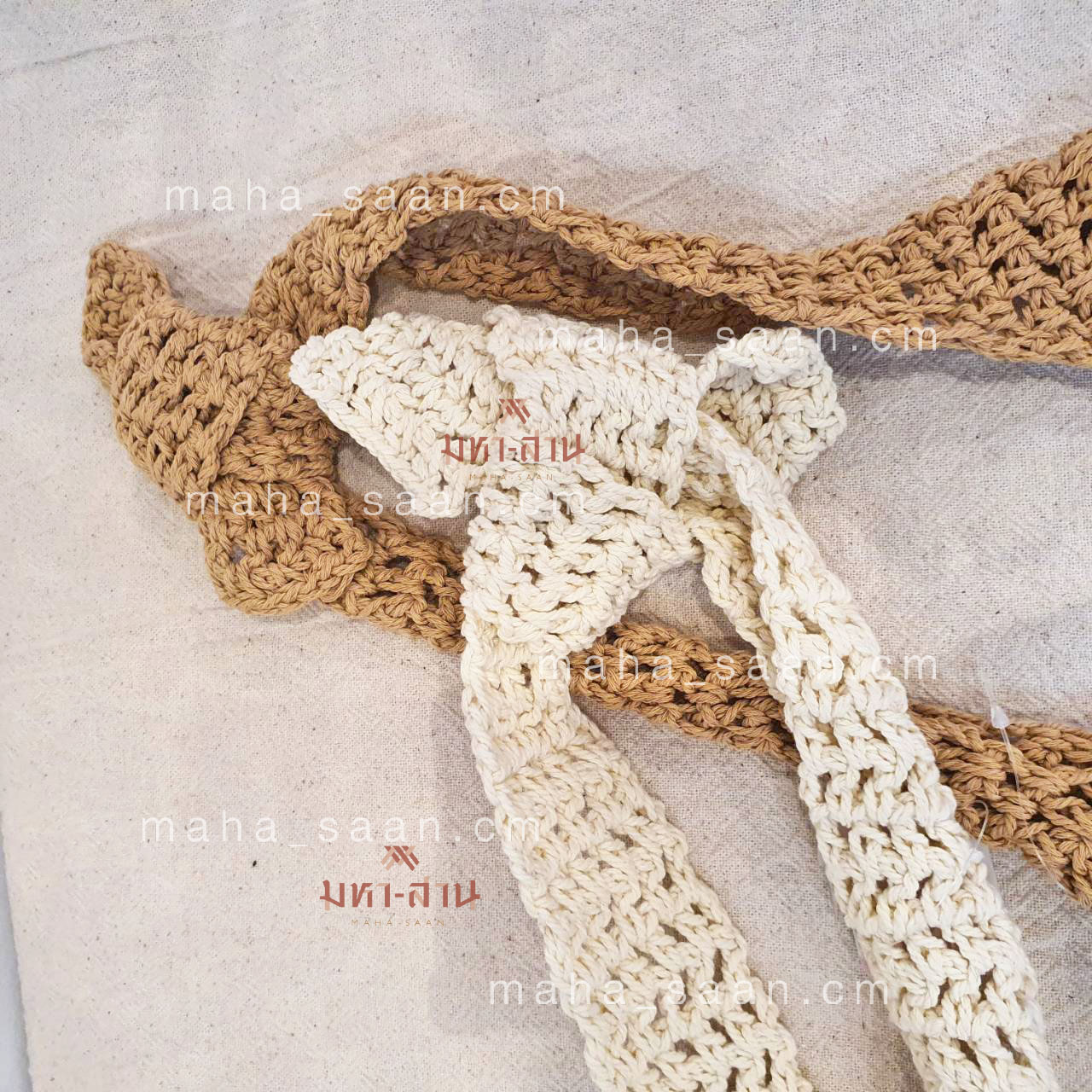 กระเป๋าสะพายไหล่สไตล์เกาหลี เชือกถัก ผูกไหล่ 🤍