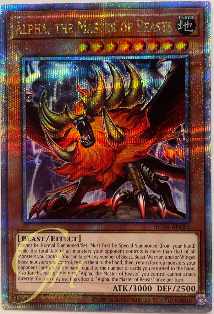 Yugioh [RC04-AE023] Alpha, the Master of Beasts (Quarter Secret Rare)