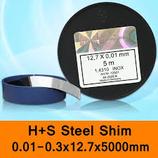 Shim Stainless 0.09mmXw12.7mmxL5m