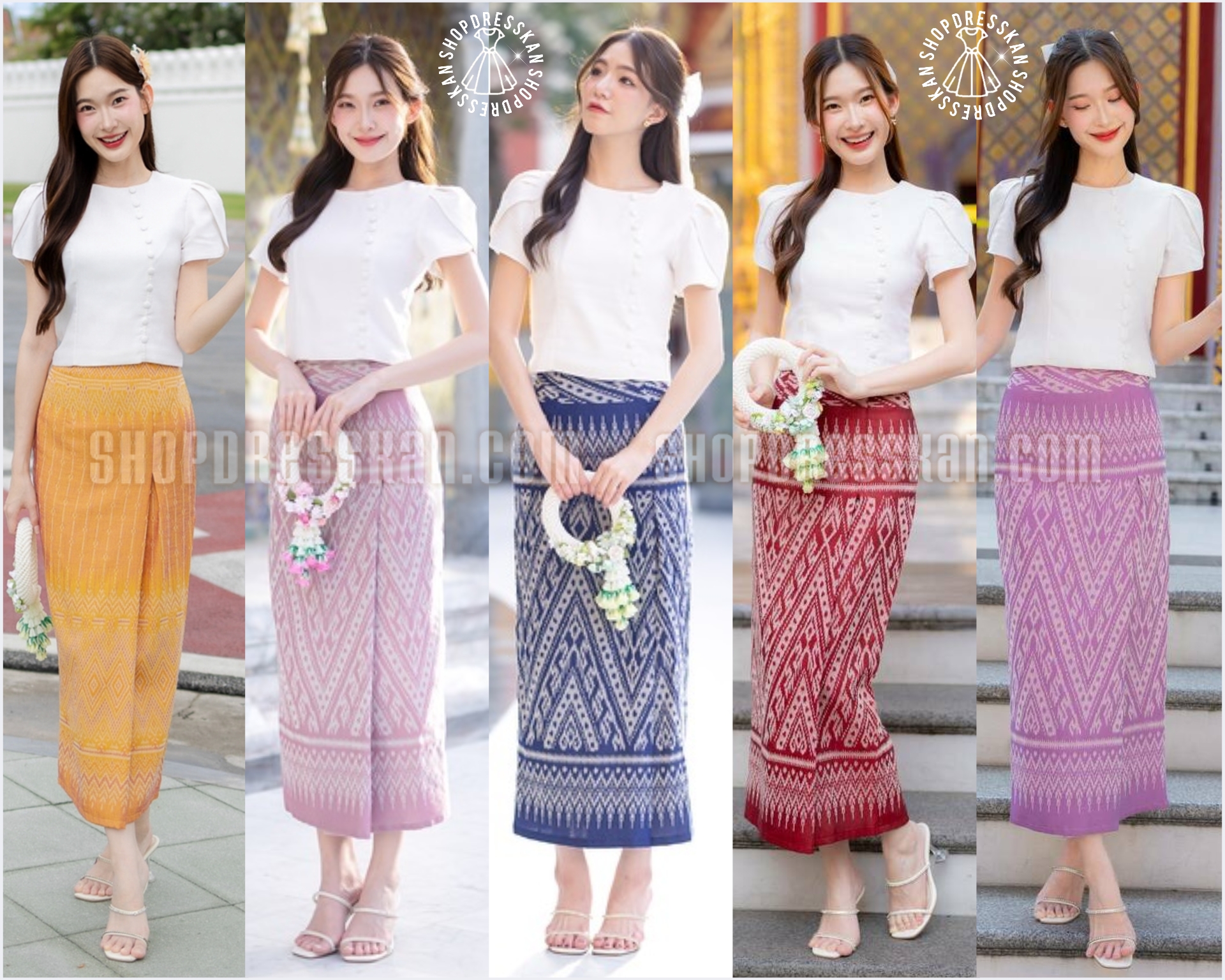 ❌หมดทุกสีทุกไซส์ค่ะ❌⭐ขุดเดรสผ้าไทยประยุกต์งานป้ายคุณภาพ :: [ S-M-L-XL-2XL ] ::เซ็ต 2 ชิ้น เสื้อผ้าฝ้าย แขนกลีบบัว แต่งกระดุมข้าง แมทเข้ากับกระโปรงยาวผ้าฝ้ายย้อมครามลายไทยมัดหมี่ ทรงป้ายผ่าหลัง ใส่สวยพรางหุ่น ซิปหลัง บุซับใน ใส่ออกงานสวยๆ สำเ