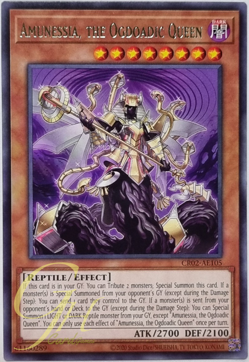 Yugioh [CR02-AE105] Amunessia, the Ogdoadic Queen (Rare)